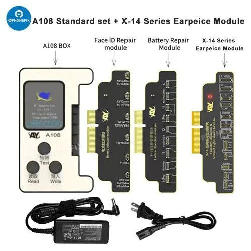 PhoneFix AY A108 earpiece FPC cable repair tool for iPhone True Tone Face ID, showing the small replacement cable on a neutral background.