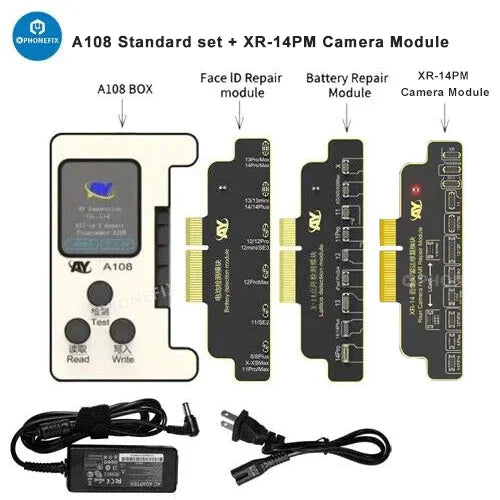 AY A108C Rear Camera Tag-on Repair FPC for iPhone 12-15 Series, face ID repair tool with small circuit flexible connector.