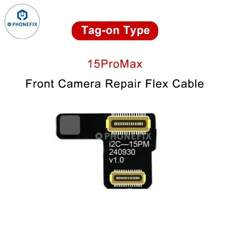 iPhone 14-15 Pro Max front camera FPC repair cable for Face ID repair, compatible with PHONEFIX Face ID repair tool.