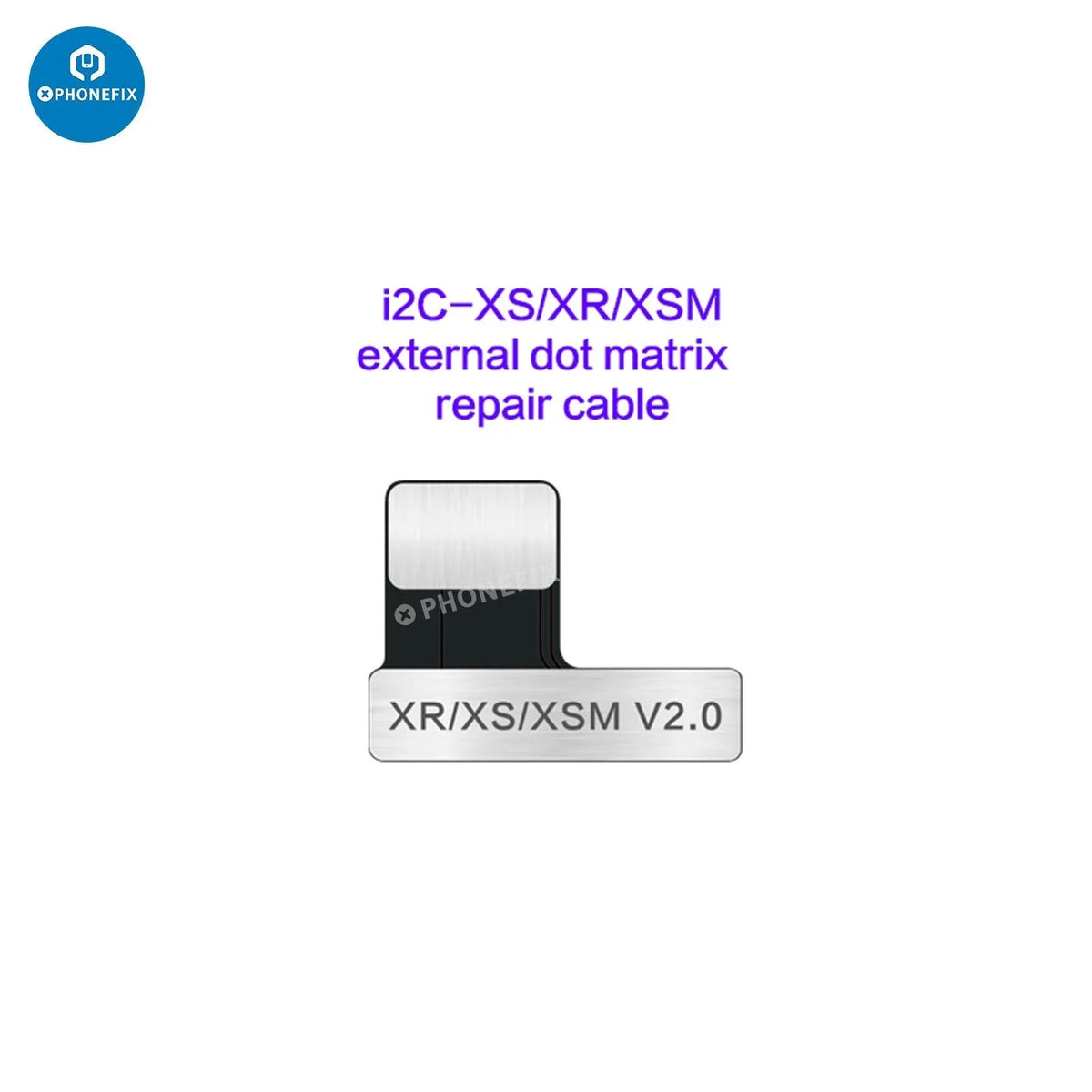i2C Dot Matrix Repair Cable for iPhone Face ID, PHONEFIX Face ID repair tool, showing the flexible ribbon cable and connector.