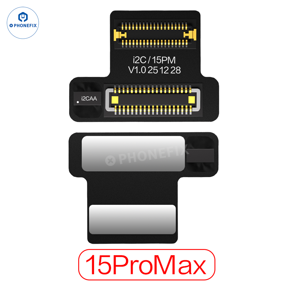 PHONEFIX Face ID repair tool with i2C dot matrix cable for iPhone, designed for solderless Face ID module repairs.