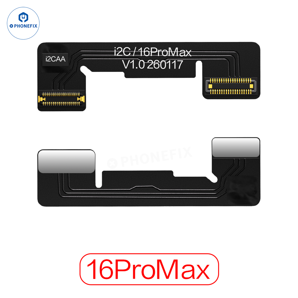 PHONEFIX i2C Dot Matrix Face ID Repair Tool cable for iPhone, used to fix Face ID without soldering, shown in the image.