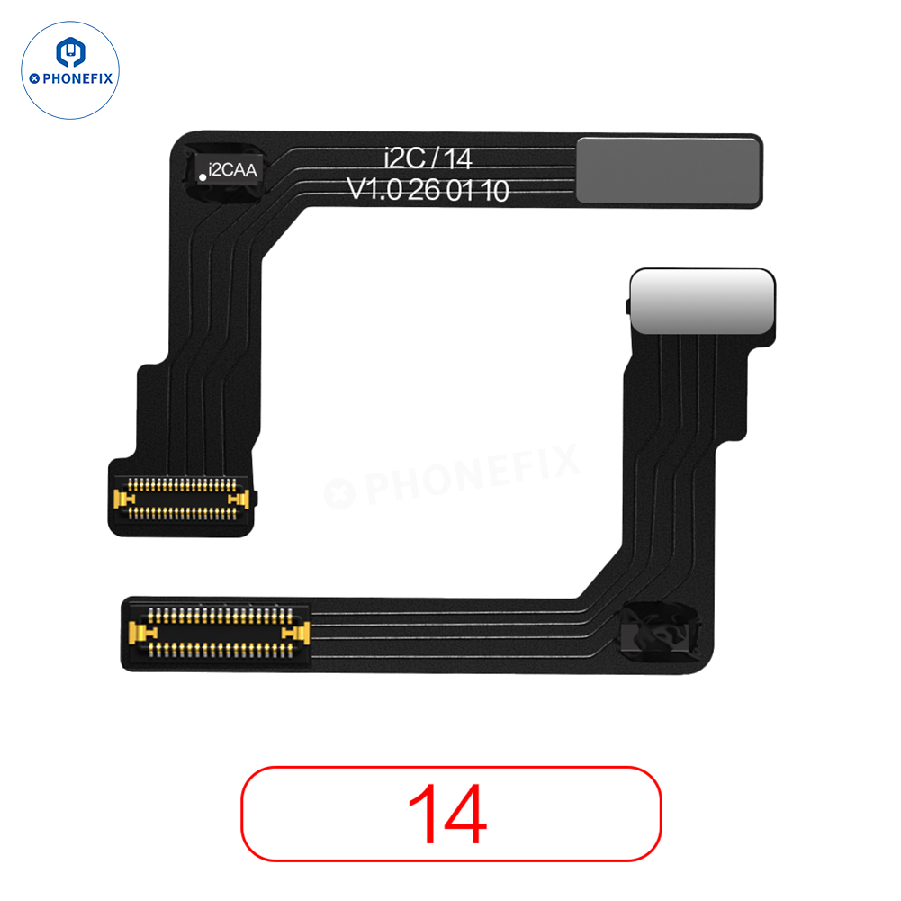 PHONEFIX i2C Dot Matrix Face ID Repair Cable for iPhone, repair tool with detailed wiring and connector for Face ID repair.