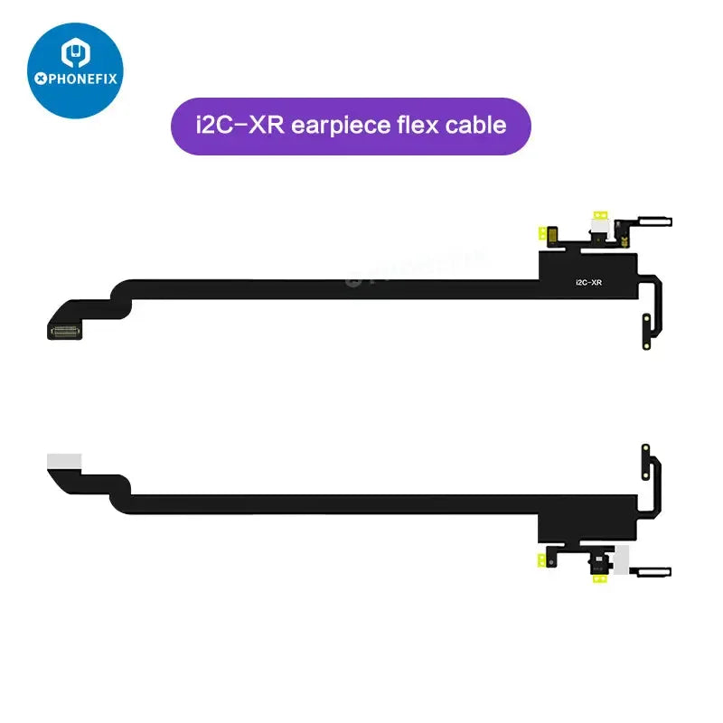 i2C earpiece sensor flex cable for iPhone 8 to 15 Pro Max, used as a Face ID repair tool, by PHONEFIX.