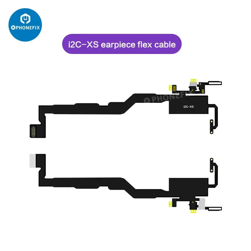 iPhone 8-15 Pro Max i2C earpiece sensor flex cable for Face ID repair, used in iPhone repair tools by PHONEFIX.
