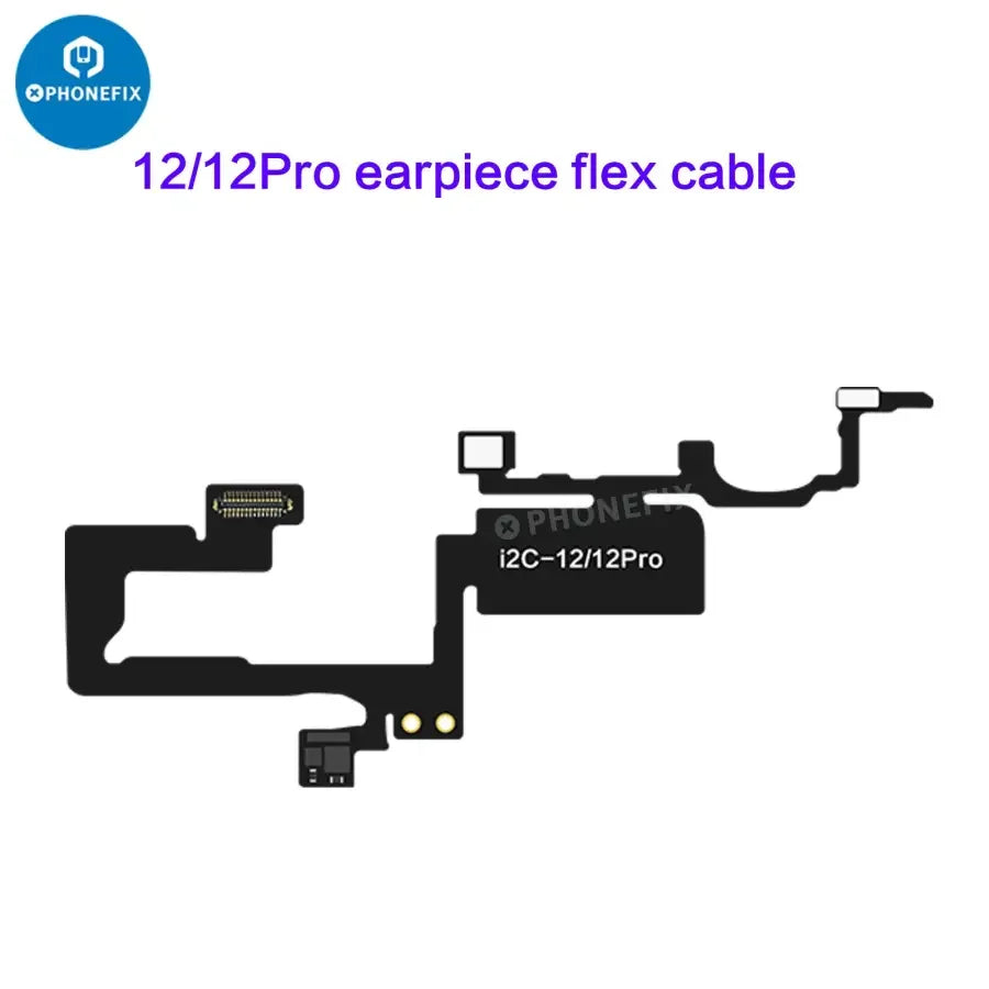 i2C earpiece sensor flex cable for iPhone 8 to 15 Pro Max, used as a Face ID repair tool by PHONEFIX