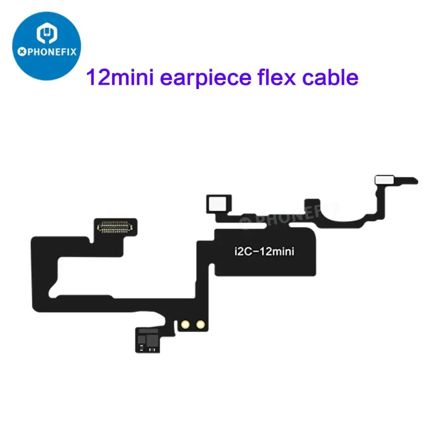 i2C earpiece sensor flex cable for iPhone 8 to 15 Pro Max, used for Face ID repair, manufactured by PHONEFIX.