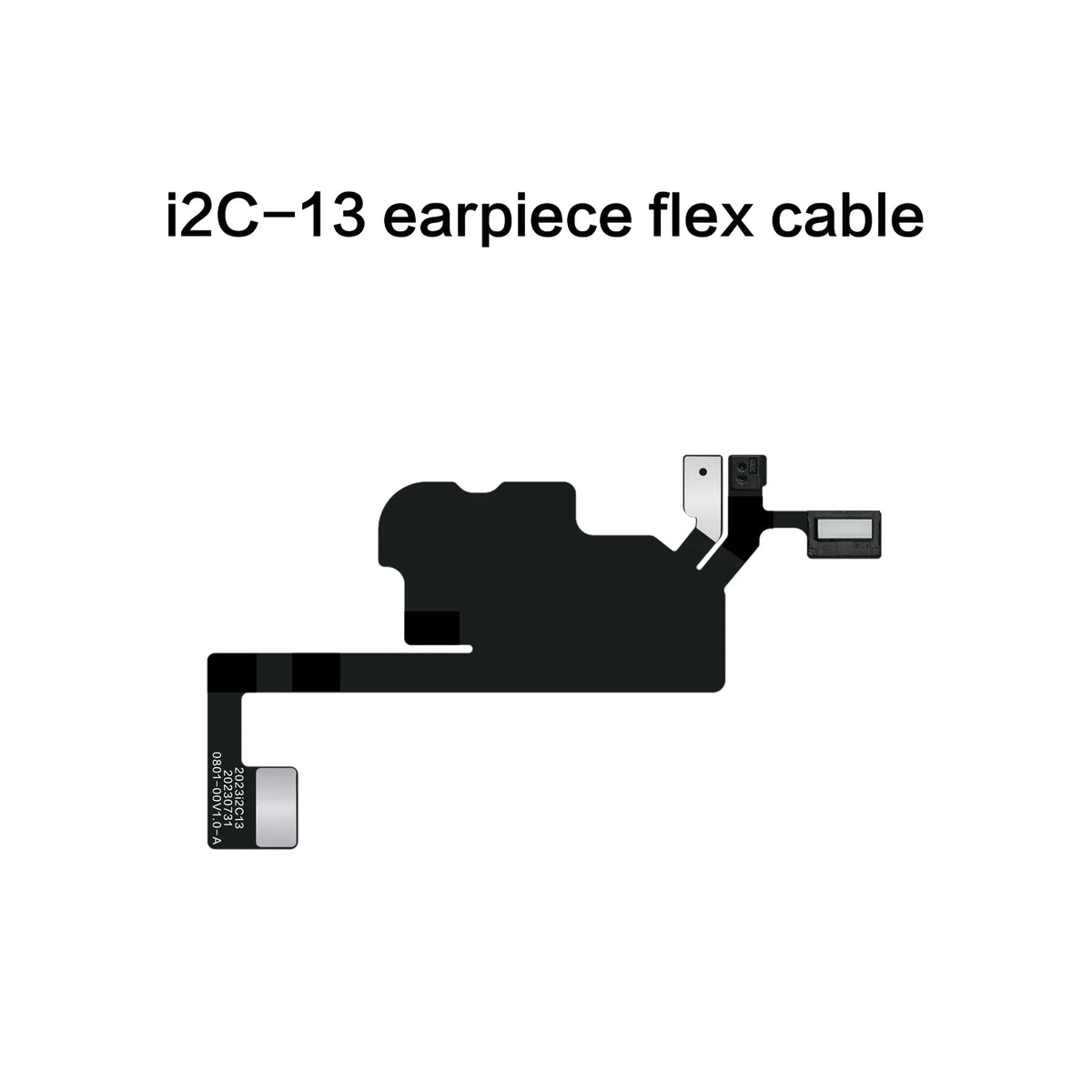 iPhone 8-15 Pro Max i2C earpiece sensor flex cable for Face ID repair, showing the small flexible connector and cable from PHONEFIX