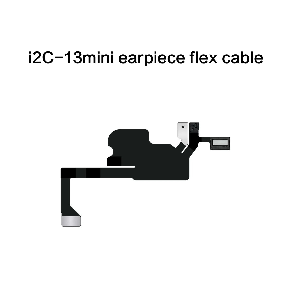 i2C earpiece sensor flex cable for iPhone 8-15 Pro Max, used in Face ID repair, shown on a small repair image.
