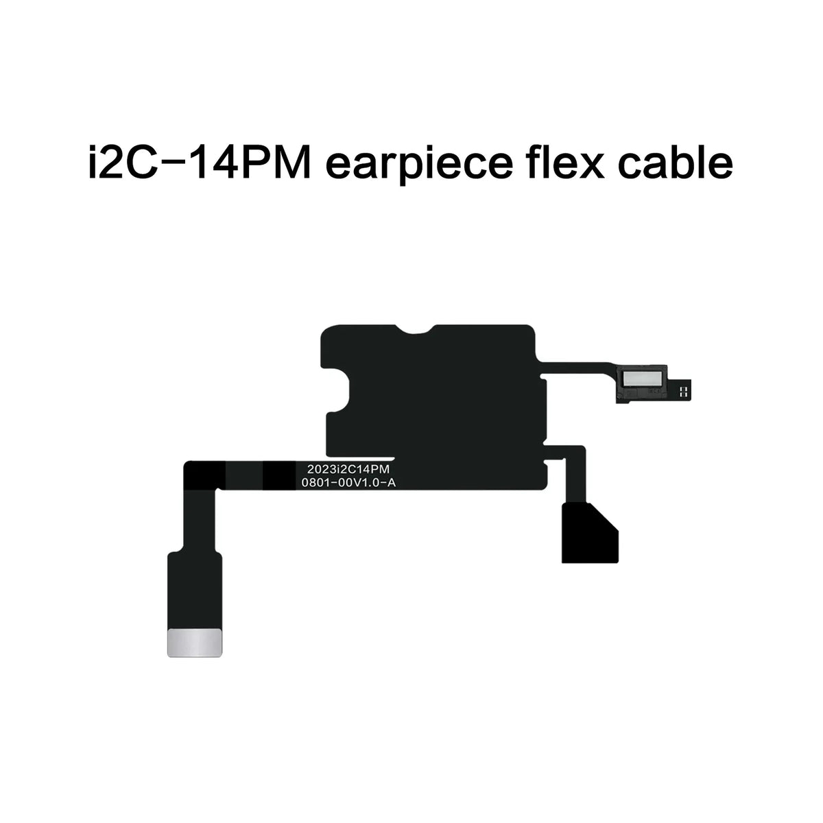 i2C earpiece sensor flex cable for iPhone 8-15 Pro Max, used as a Face ID repair tool by PHONEFIX, shown in the image.