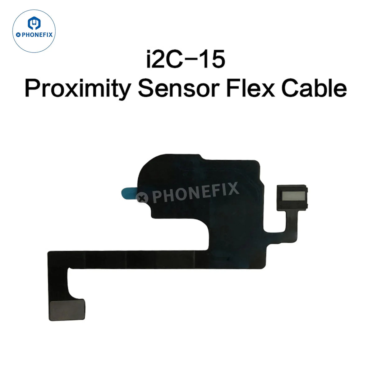 iPhone 8-15 Pro Max i2C Earpiece Sensor Flex Cable for Face ID repair, showing the flexible electronic component with connector ends