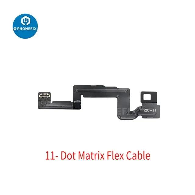 i2C V8i 3rd Gen Dot Projector Flex Cable for iPhone Face ID repair by PHONEFIX, showing the flexible connector and small components