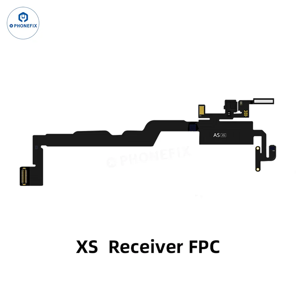 Aweshine FC01 earpiece speaker FPC cable for iPhone Face ID repair, compatible with iPhone 8 to 15 Pro Max, used for repair.