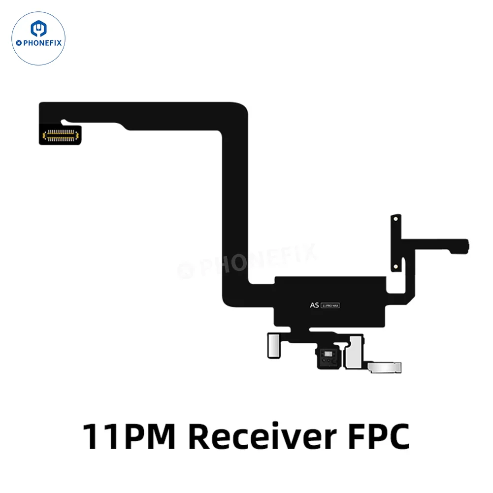 Aweshine FC01 Earpiece Speaker FPC Cable for iPhone Face ID repair, showing connector and cable for phone repair.