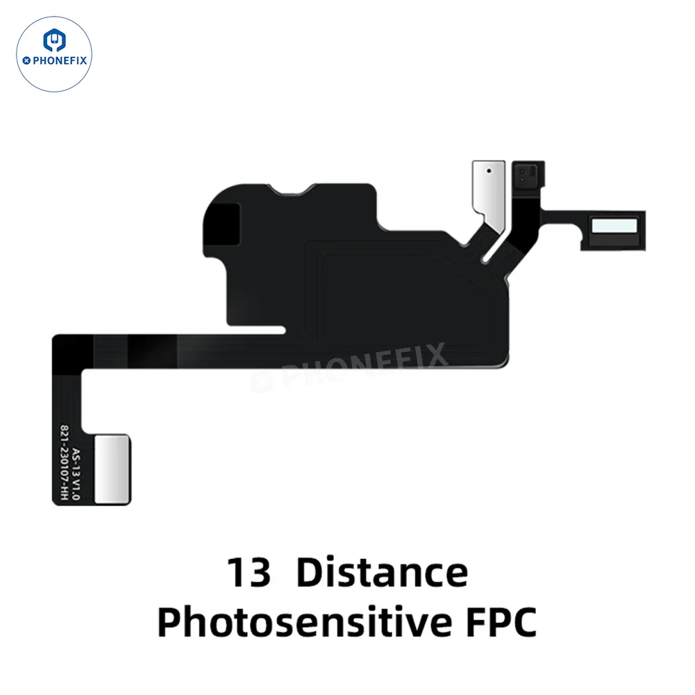 Aweshine FC01 earpiece speaker FPC cable for iPhone Face ID repair, compatible with iPhone 8 to 15 Pro models, PHONEFIX brand.