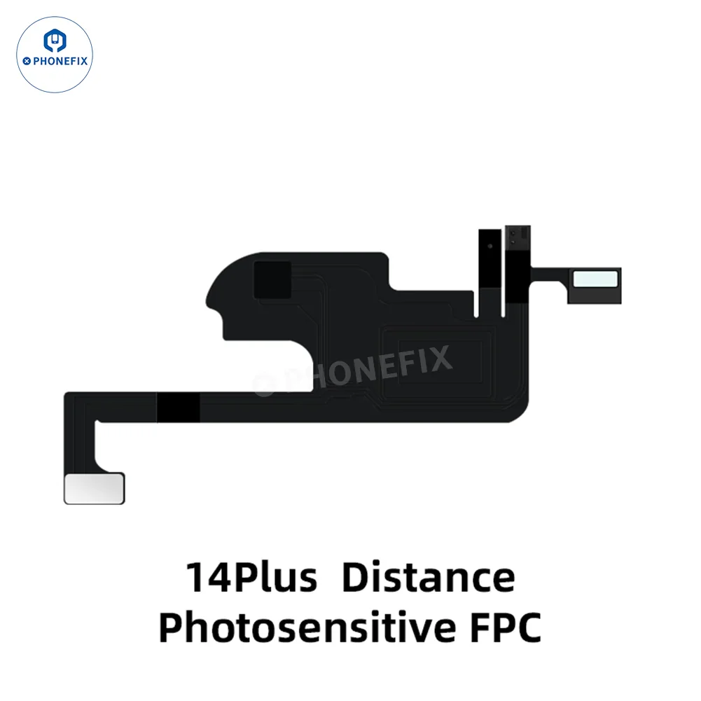 Aweshine FC01 earpiece speaker FPC cable for iPhone Face ID repair, compatible with iPhone 8 to 15 Pro models, used for repair.