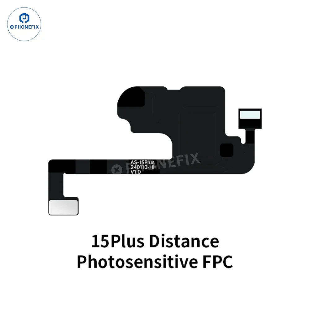 Aweshine FC01 earpiece speaker FPC cable for iPhone Face ID repair, compatible with iPhone 8 to iPhone 15 Pro models.