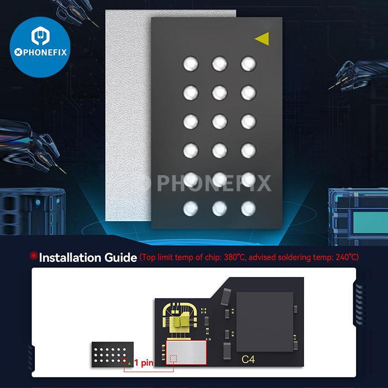JC Dot Projector Chip for iPhone X to 15 Pro Max, universal integrated IC for Face ID repair, by PHONEFIX.
