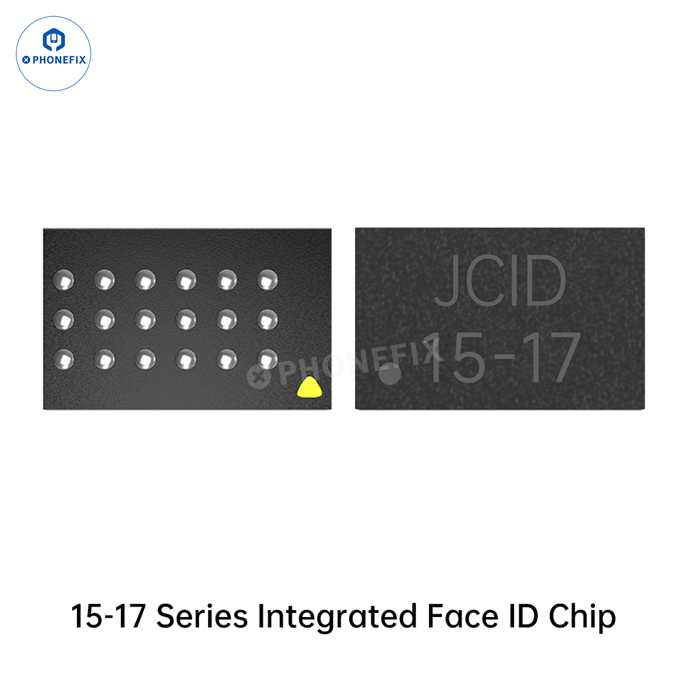 PHONEFIX JCID Romeo Face ID Repair Chip for iPhone X to Pro Max, close-up of the small repair tool on a white background.