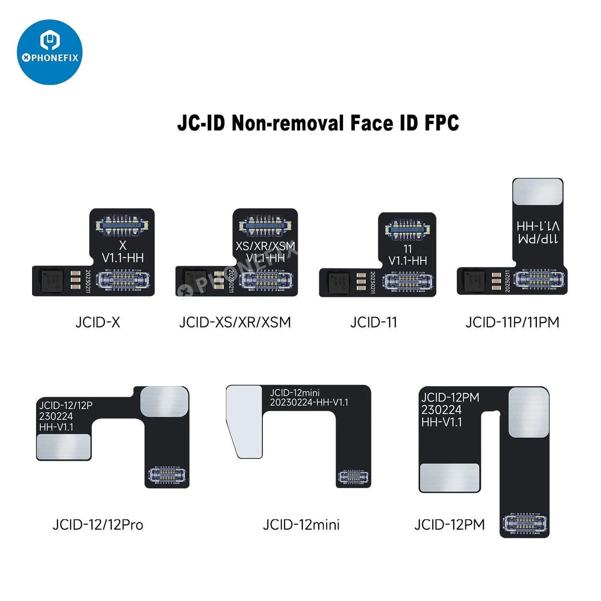 JCID Non-removal FPC Flex Repair tool for iPhone Face ID, by PHONEFIX, used for non-soldering Face ID repair on Apple devices.
