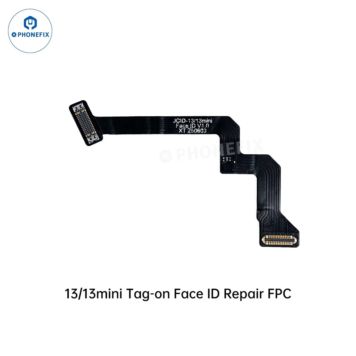 PHONEFIX Face ID repair tool for iPhone 13-16, including Face ID FPC and activation board, shown on the repair tag-on FPC.
