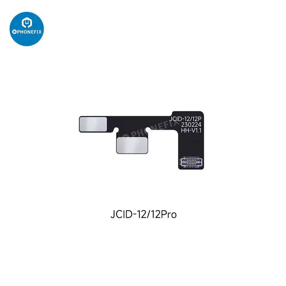 PHONEFIX JCID non-removal FPC flex repair tool for iPhone Face ID, showing precision tool and flexible circuit board component.