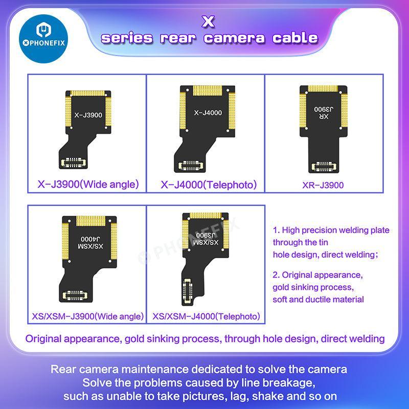 PHONEFIX i2C Wide Angle Telephoto Rear Camera Cable for iPhone X-12 Pro Max Face ID repair tool, showing the cable and connectors.