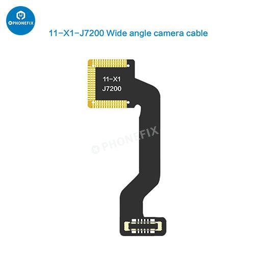 PHONEFIX i2C Wide Angle Telephoto Rear Camera Cable for iPhone X-12 Pro Max, Face ID repair tool, showing the flexible cable and connector