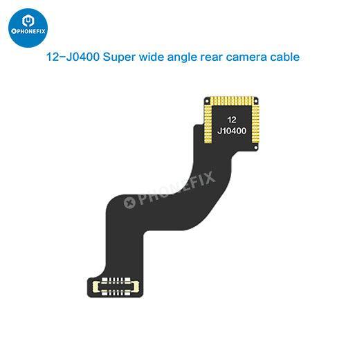 PHONEFIX i2C Wide Angle Telephoto Rear Camera Cable for iPhone X-12 Pro Max Face ID repair tool, showing the flexible cable and connectors.