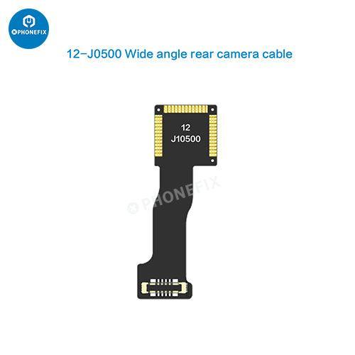 i2C wide angle telephoto rear camera cable for iPhone X-12 Pro Max, repair tool by PHONEFIX for Face ID and camera replacement.