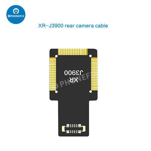 PhoneFix Face ID repair tool with i2C wide-angle telephoto rear camera cable for iPhone X to 12 Pro Max, used for camera replacement.