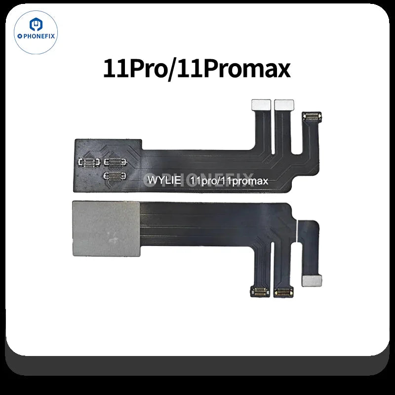 Cable flexible de extensión WYLIE Dot Matrix para Face ID de iPhone, utilizado en las pruebas de reparación y alineación de Face ID por PHONEFIX.