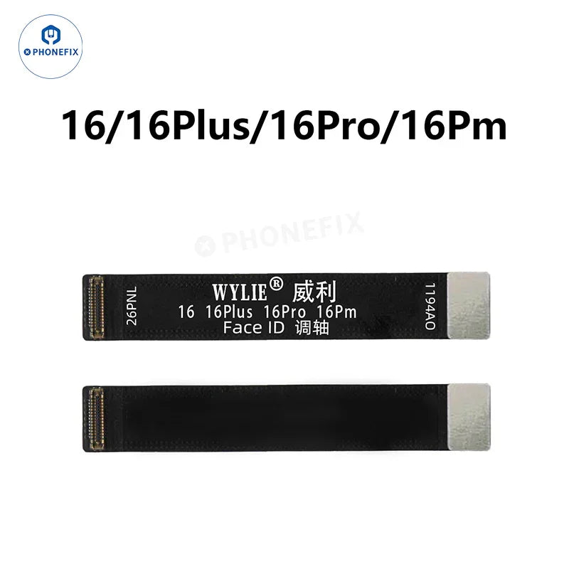 Cable flexible de extensión WYLIE Dot Matrix para la reparación de Face ID del iPhone, utilizado para pruebas de alineación y reparación por PHONEFIX.