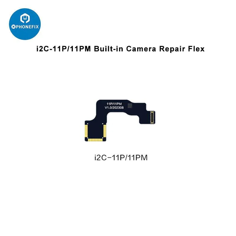 i2C A8S rear camera flex cable for iPhone 11 and 14 Pro Max, used for Face ID repair and replacing the rear camera component.
