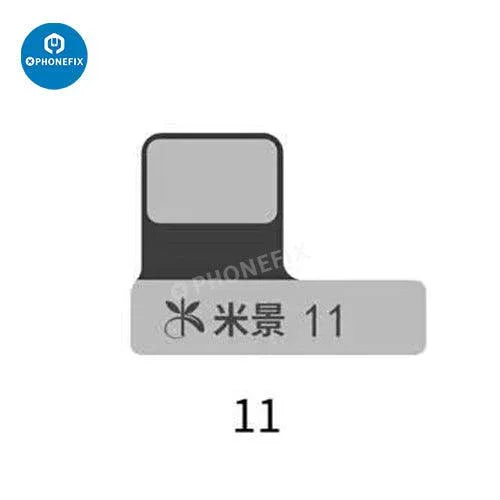 MIJING ZH01 Repair Instrument by PHONEFIX for solder-free fixing of iPhone Face ID components, shown in use.