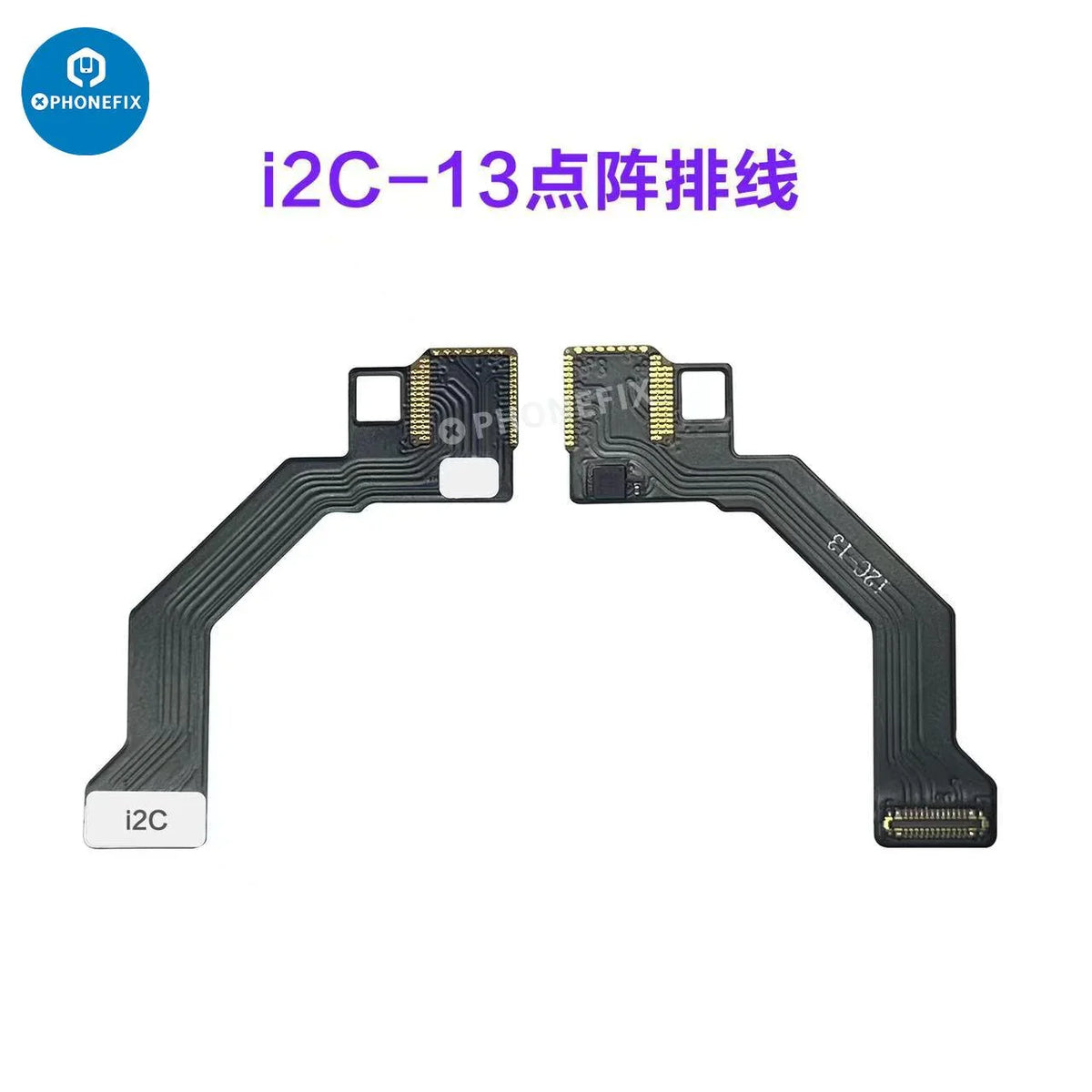 I2C A8S Face ID dot matrix flex cable for iPhone X to 13 Pro Max, used as a Face ID test tool by PHONEFIX.