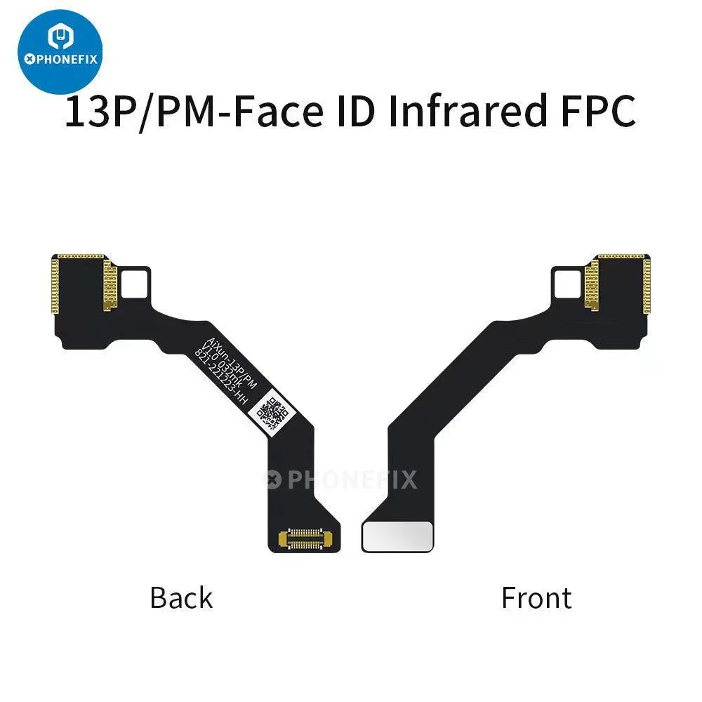 Aixun Infrared FPC Flex Cable for iPhone X-13 Pro Max Face ID repair, used as a test tool for Face ID functionality.