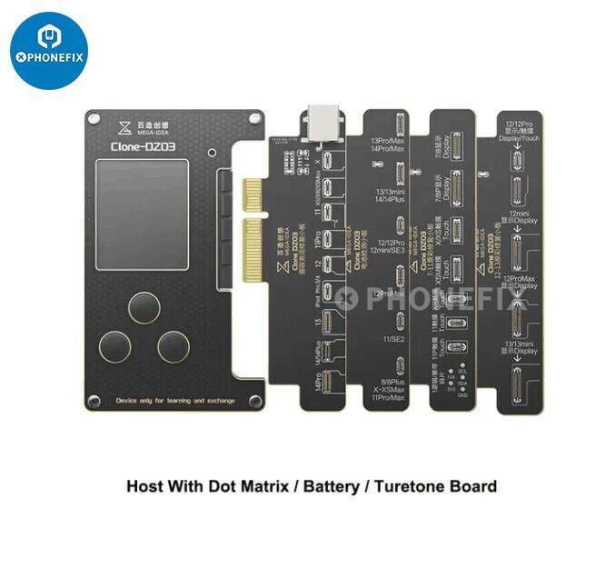 PhoneFix Clone DZ03 Dot Matrix Face ID Test Tool for iPhone X to 15 Pro Max, repair instrument for Face ID calibration and testing.
