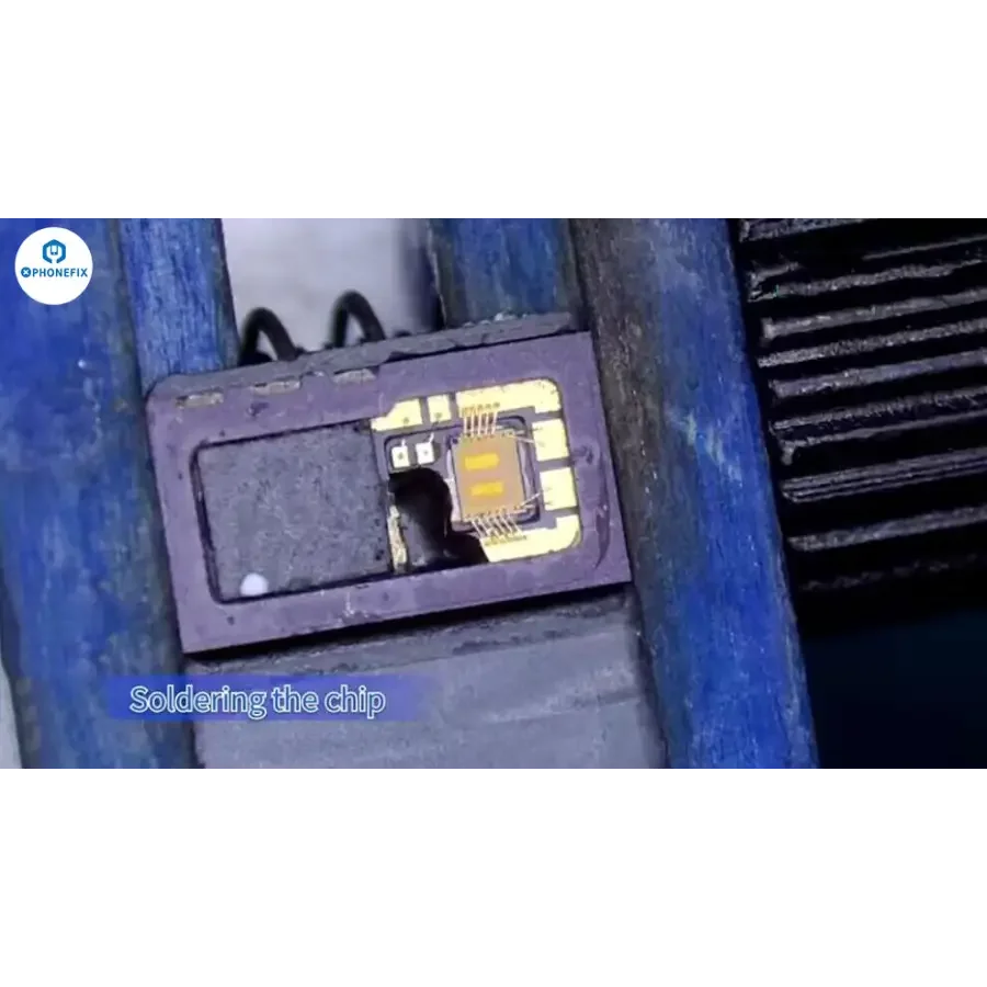Câble de test de batterie I2C pour iPhone 5SE à 13 Pro Max, utilisé comme outil de test Face ID par PHONEFIX, illustré sur l'image.