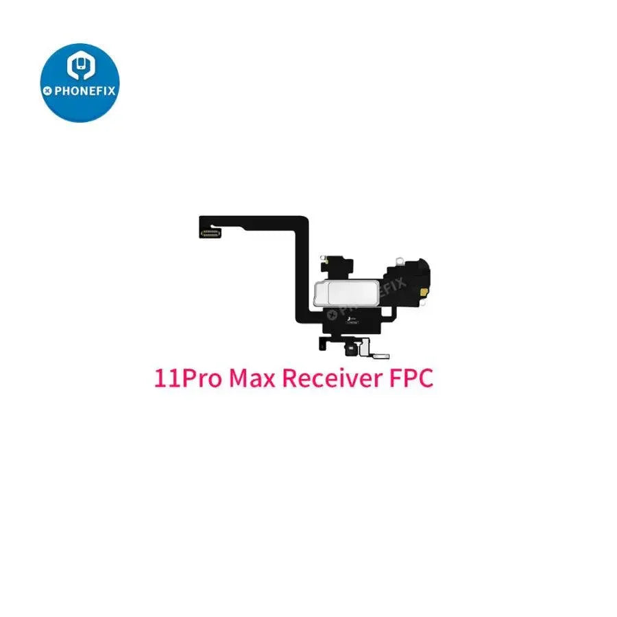 PHONEFIX JC Receiver FPC Flex Repair for iPhone X to Pro Max Face ID test tool with true tone display, used for iPhone face recognition repairs.
