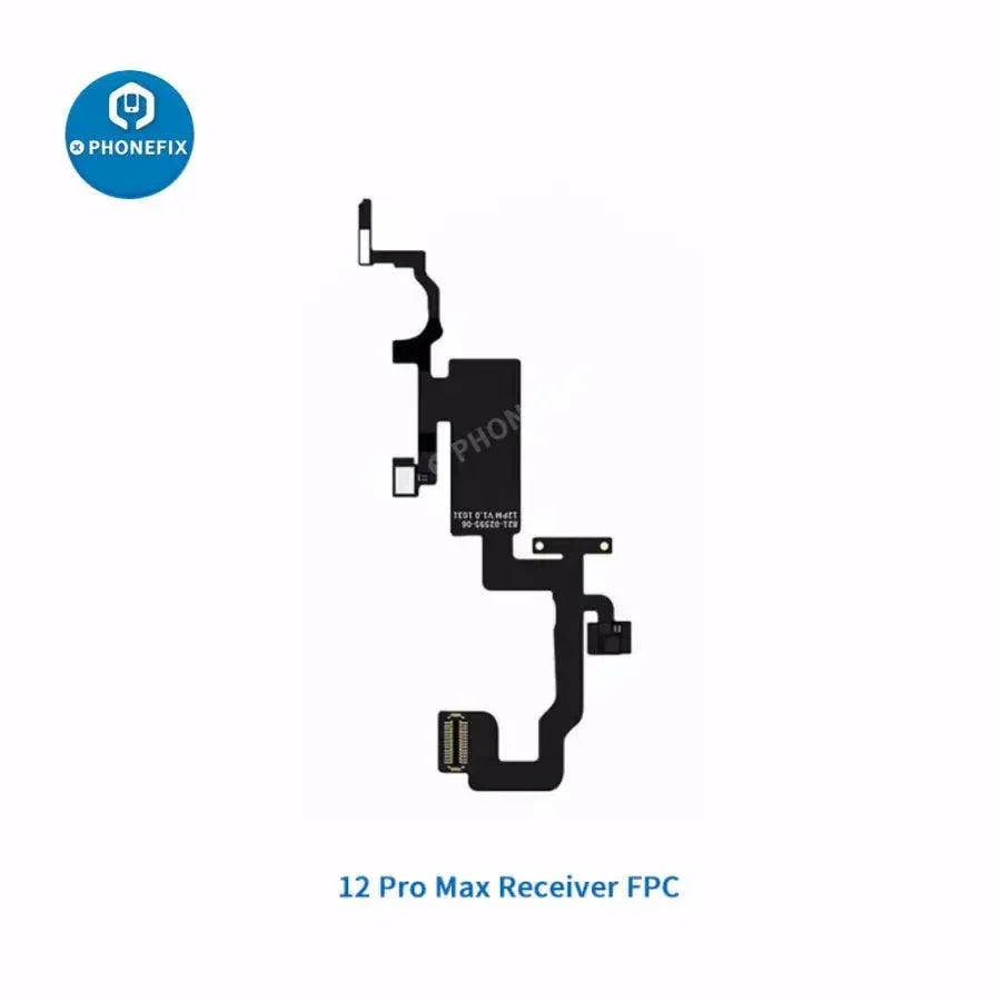 PHONEFIX JC Receiver FPC Flex Repair tool for iPhone X to Pro Max Face ID and True Tone testing, flexible FPC connector for repairs.
