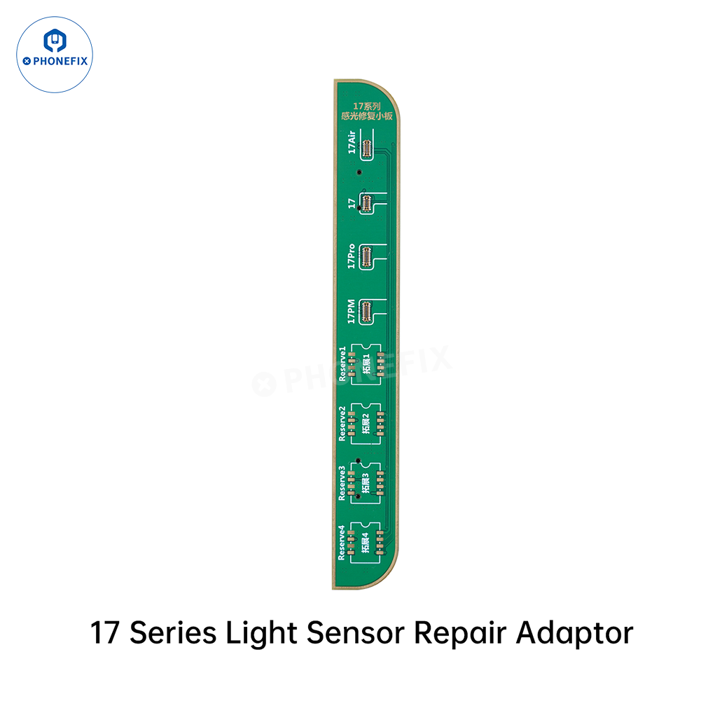 PHONEFIX JC Receiver FPC Flex repair tool for iPhone X to Pro Max Face ID True Tone, showing sensor board and flexible connector.