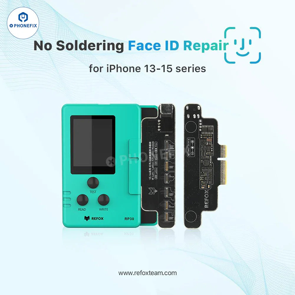 PHONEFIX REFOX RP30 Face ID test tool cable for iPhone X to 15 Pro Max, no soldering required, used for Face ID repair.