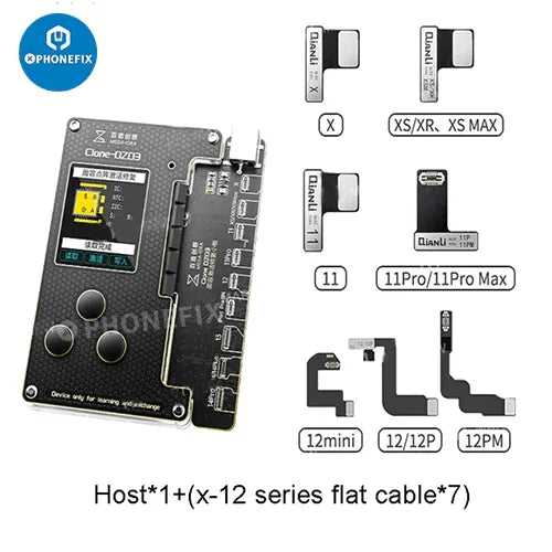 PHONEFIX Qianli Dot Matrix Flex Cable Face ID Test Tool for iPhone Face ID repair, showing the flexible cable and lattice IC.
