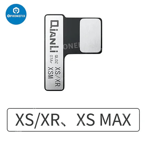 PHONEFIX Qianli Dot Matrix Flex Cable Lattice IC for iPhone Face ID repair, showing the flexible test tool with cable and IC components.