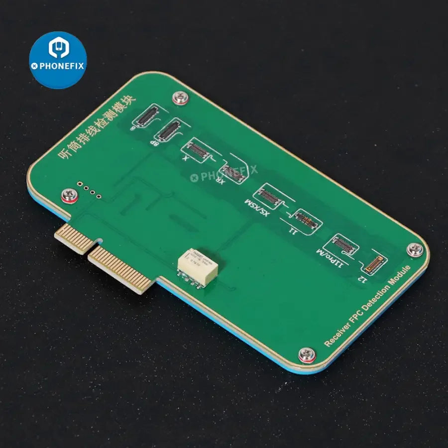 JC Pro1000S receiver FPC detection module for iPhone 8-12 Pro Max, used as a Face ID test tool in repair diagnostics.