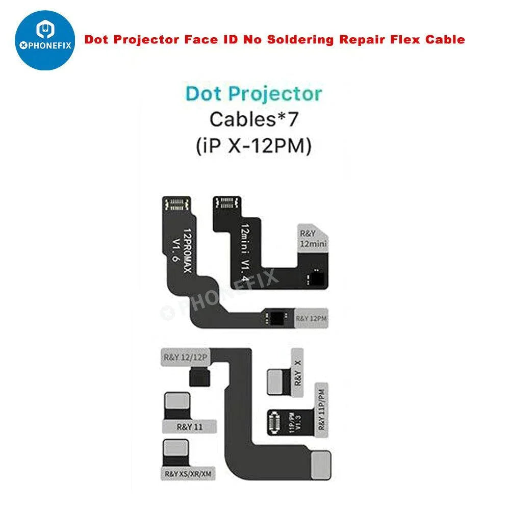 REFOX RP30 multi-function restore programmer for iPhone X-15 Pro Max with Face ID test tool by PHONEFIX, used for device repair.