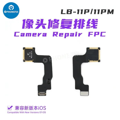 PhoneFix Luban Face ID test tool for iPhone, includes battery receiver and camera FPC for Face ID repair.