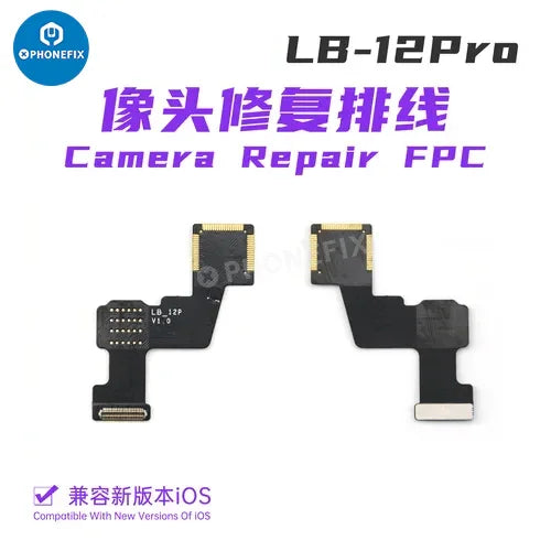PHONEFIX Luban Face ID test tool showing battery receiver and FPC connector for iPhone Face ID repair.