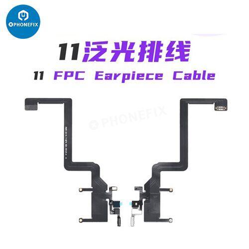 PHONEFIX Luban Face ID test tool for iPhone, includes battery receiver camera FPC repair part, used for Face ID testing and repair.